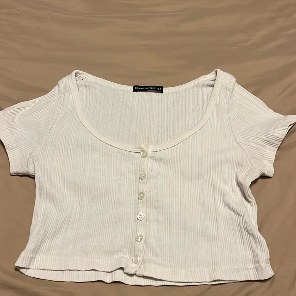 Brandy Melville white button down shirt